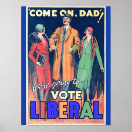 Póster Vintage Liberal Political 1929 Colorful