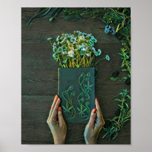 Póster Vintage library artwork