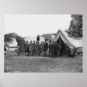 Póster Vintage Lincoln y McClellan en Antietam