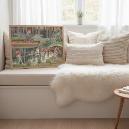 Póster Vintage Lindo Bosque Niños Hada Elsa Beskow 