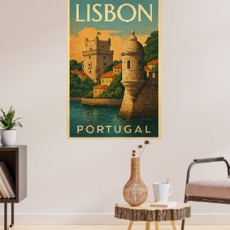 Póster Vintage Lisbon Portugal