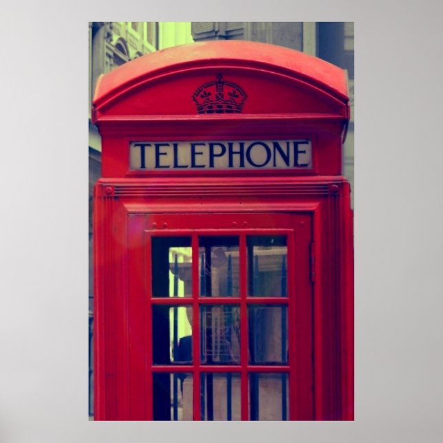 Póster Vintage London City Red Public Telepoth (Frente)