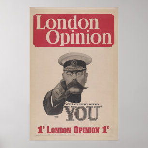 Póster Vintage London Opinion Cover Poster