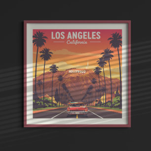 Póster Vintage Los Angeles California