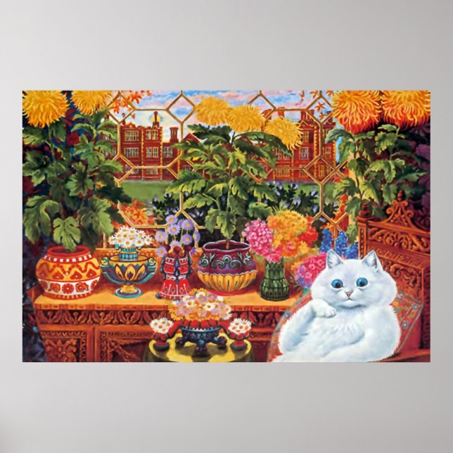 Póster Vintage Louis Wain Botanist Cat Art Poster (Frente)