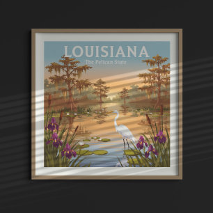 Póster Vintage Louisiana