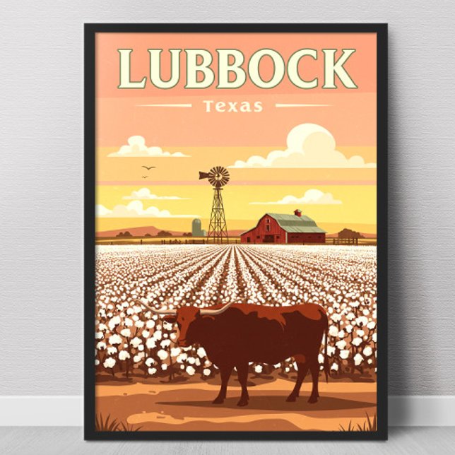 Póster Vintage Lubbock Texas (Subido por el creador)