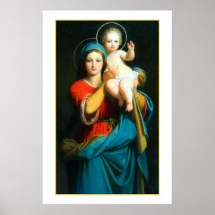 PÓSTER VINTAGE MADONNA Y POSTER INFANTIL CRISTO