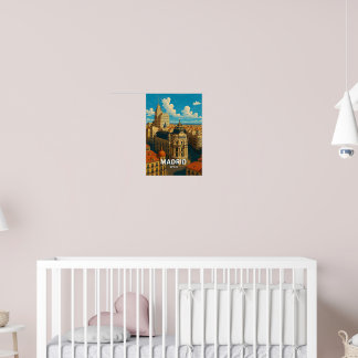 Póster Vintage Madrid Spain Travel Poster