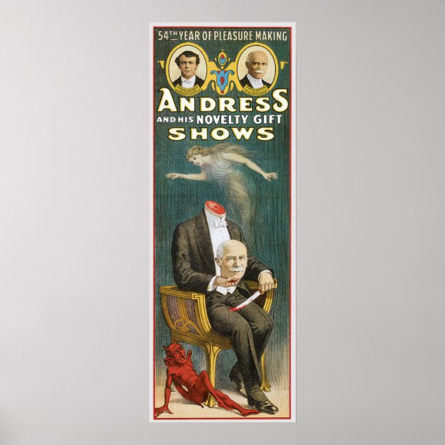 Póster Vintage Magician, Andress Poster (Frente)