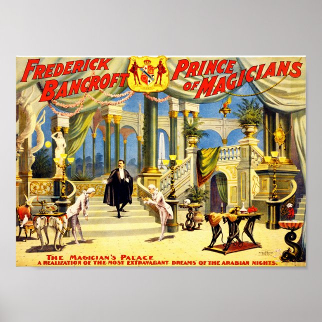 Póster Vintage Magician Frederick Bancroft (Frente)