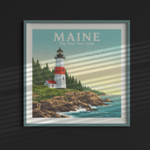 Póster Vintage Maine