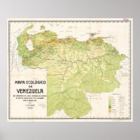 Vintage Map of Venezuela (1920)