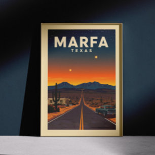 Póster Vintage Marfa Texas