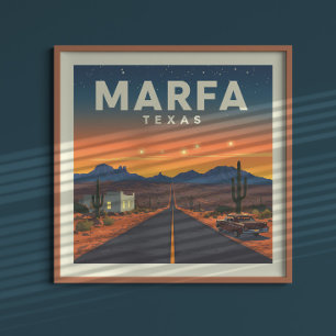 Póster Vintage Marfa Texas