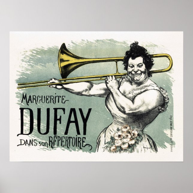 Póster Vintage Marguerite Dufay Trombone (Frente)