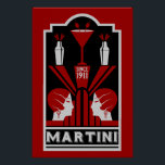 Póster Vintage Martini Art Deco<br><div class="desc">Art Deco Martini Vintage. © Copyright HGIFY | Sólo tiendas HGI. Todos Los Derechos Reservados. Obra De Arte Profesional Original. La decoración de las paredes,  la decoración de los bares o el regalo.</div>