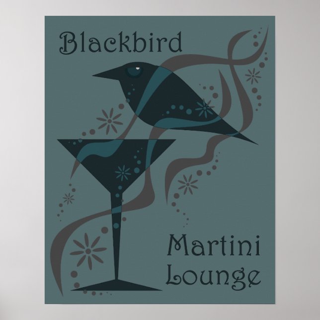 Póster Vintage Martini Lounge (Frente)