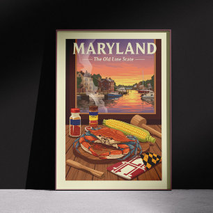 Póster Vintage Maryland