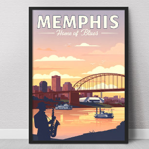 Póster Vintage Memphis