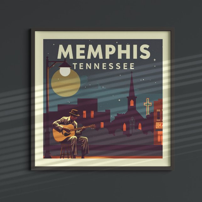 Póster Vintage Memphis Tennessee (Subido por el creador)