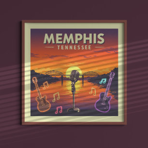 Póster Vintage Memphis Tennessee