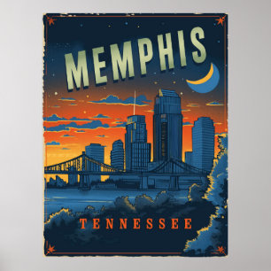 Póster Vintage Memphis, Tennessee