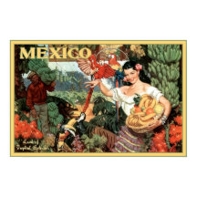 Vintage México Tierra del Splendor Tropical Viaje