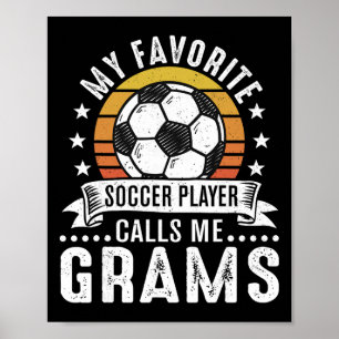 Póster Vintage Mi jugador de fútbol favorito me llama abu