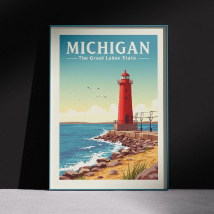 Póster Vintage Michigan