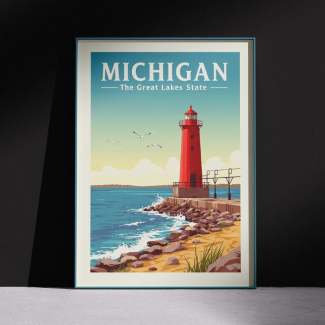 Póster Vintage Michigan (Subido por el creador)