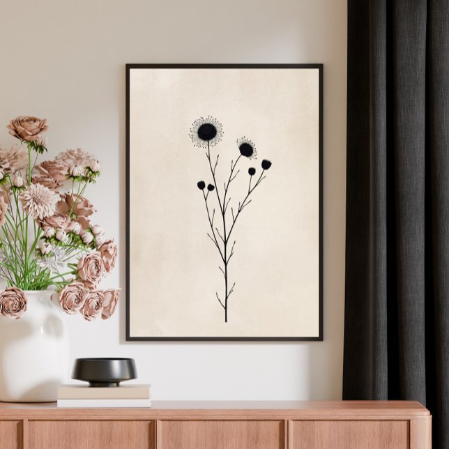 Póster Vintage Minimalist Abstract Floral Art (Subido por el creador)