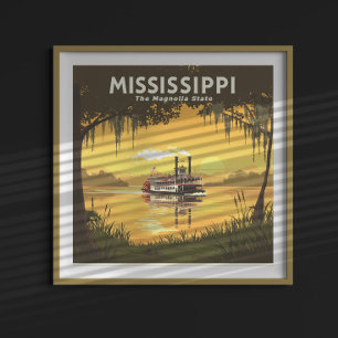 Póster Vintage Mississippi