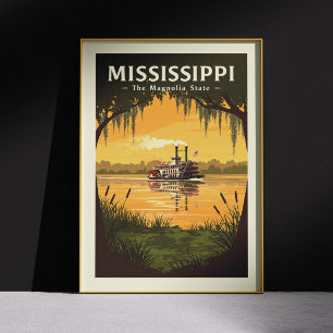 Póster Vintage Mississippi