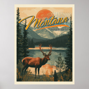 Póster Vintage Montana