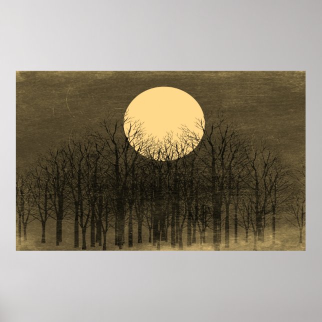 Póster Vintage Moon Night #4 (Frente)