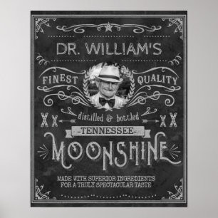 Póster Vintage Moonshine Hillbilly Medicine Personalizado