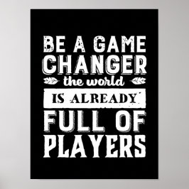 Póster Vintage Motivational Quote Be A Game Changer