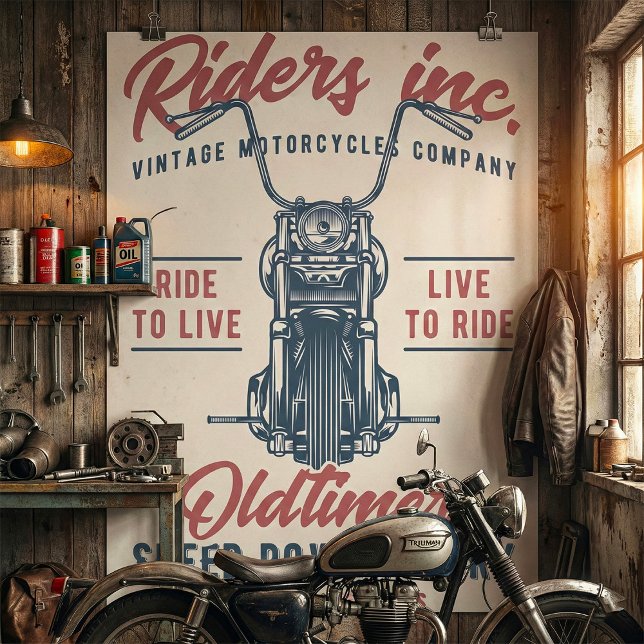Póster Vintage Motorcycle Riders Inc (Subido por el creador)