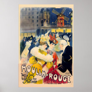Póster Vintage Moulin Rouge – Teatro de París