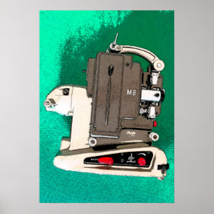 Póster Vintage movie projector