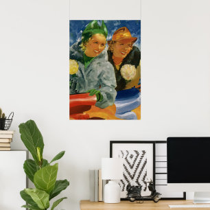 Póster Vintage Mujeres Elegantes y Elegantes, ¡Mejores Am