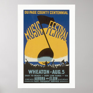Póster Vintage Music Festival Poster