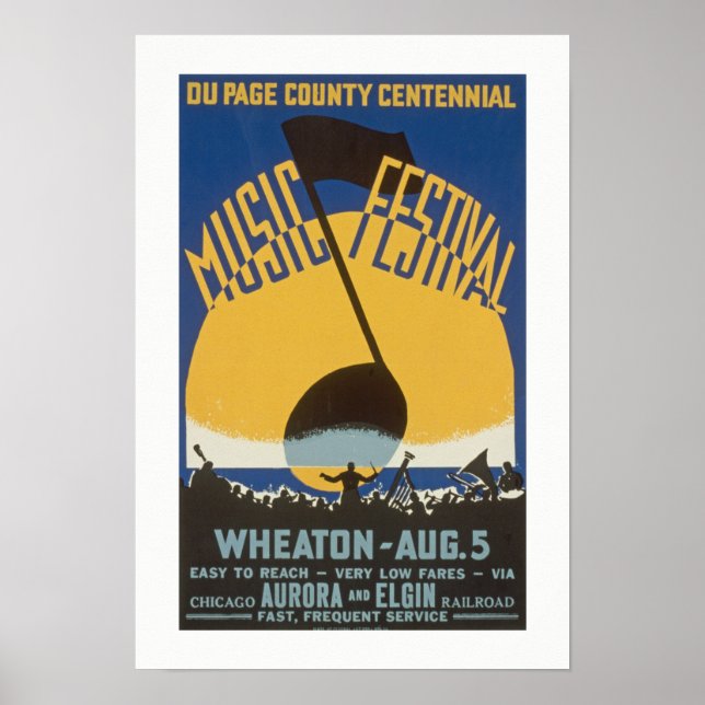 Póster Vintage Music Festival Poster (Frente)
