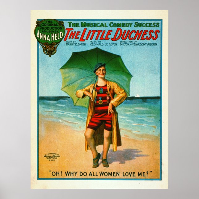 Póster Vintage Musical Comedy Playbill 1906 (Frente)
