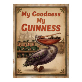 Póster "Vintage My Goodness My Guinness" Pelican Premium
