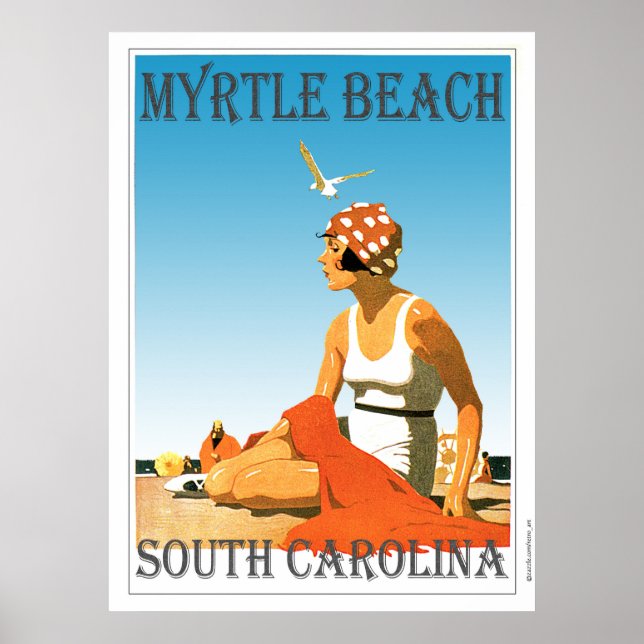 Póster Vintage Myrtle Beach (Frente)