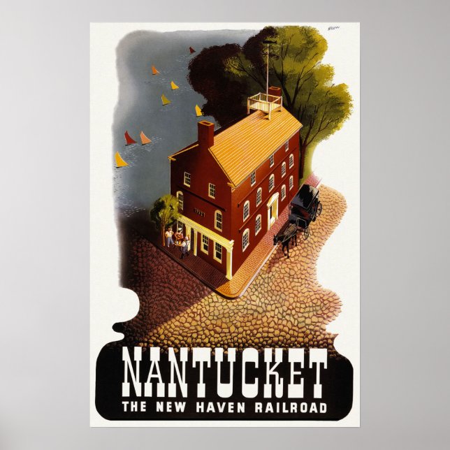 Póster Vintage Nantucket MAMÁ Poster (Frente)