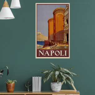 Póster Vintage Napoli   Viajes