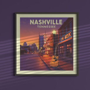 Póster Vintage Nashville Tennessee